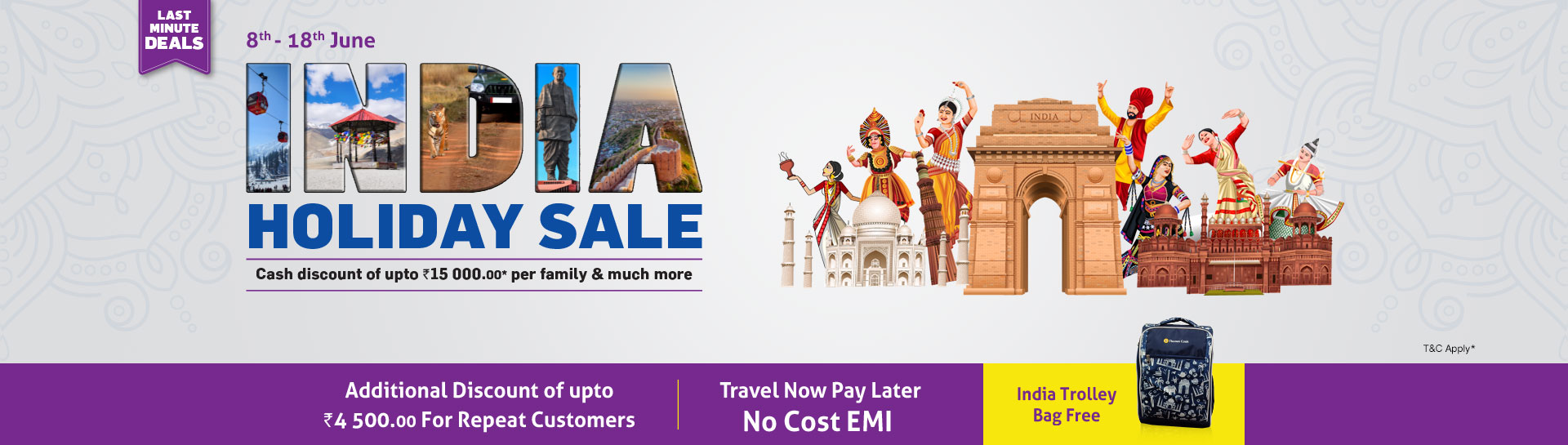 India Holiday Festival Sale - Buy One Get One Free Offers on Tour Packages